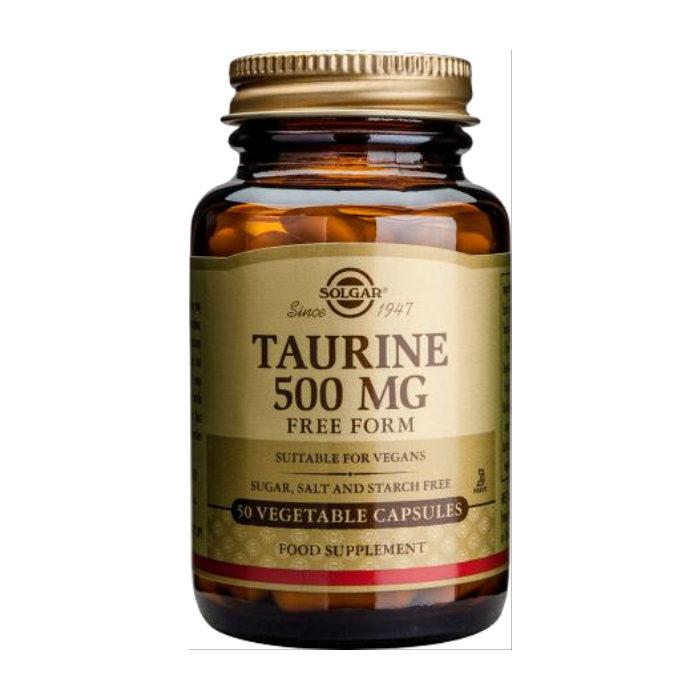 SOLGAR - Taurine 500 mg - 50 Vegetable Capsules | One Life Health