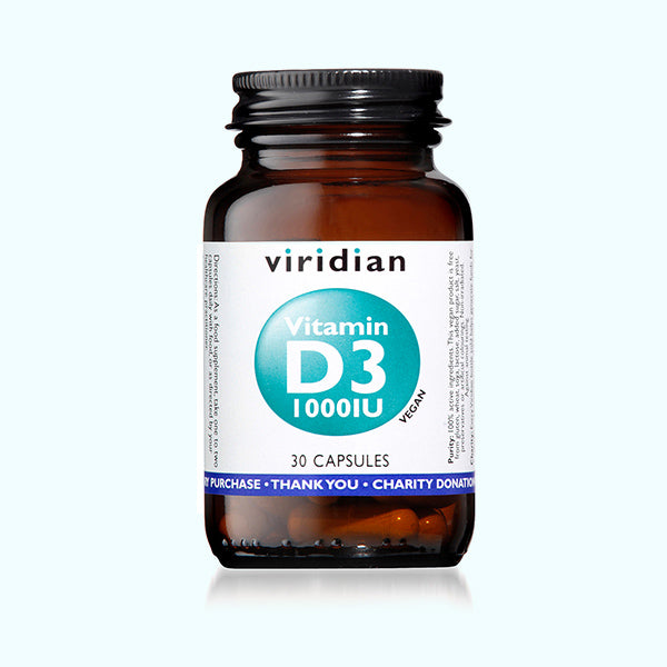 VIRIDIAN - Vitamin D3 1000iu - 30 Veg Capsules | One Life Health