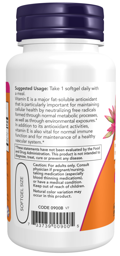 NOW® - Vitamin E-1000 Mixed Tocopherols - 50 Veg Capsules | One Life Health