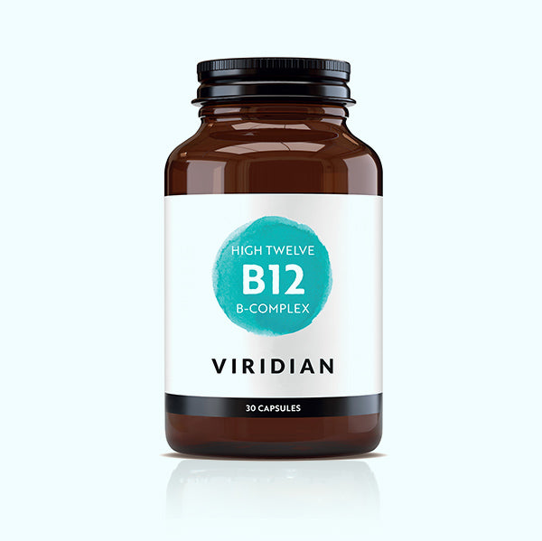 VIRIDIAN HIGH TWELVE - B12 with B-Complex - 30 Veg Capsules | One Life Health