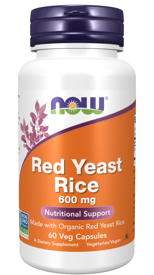 NOW® - Red Yeast Rice 600 mg - 60 Veg Capsules | One Life Health