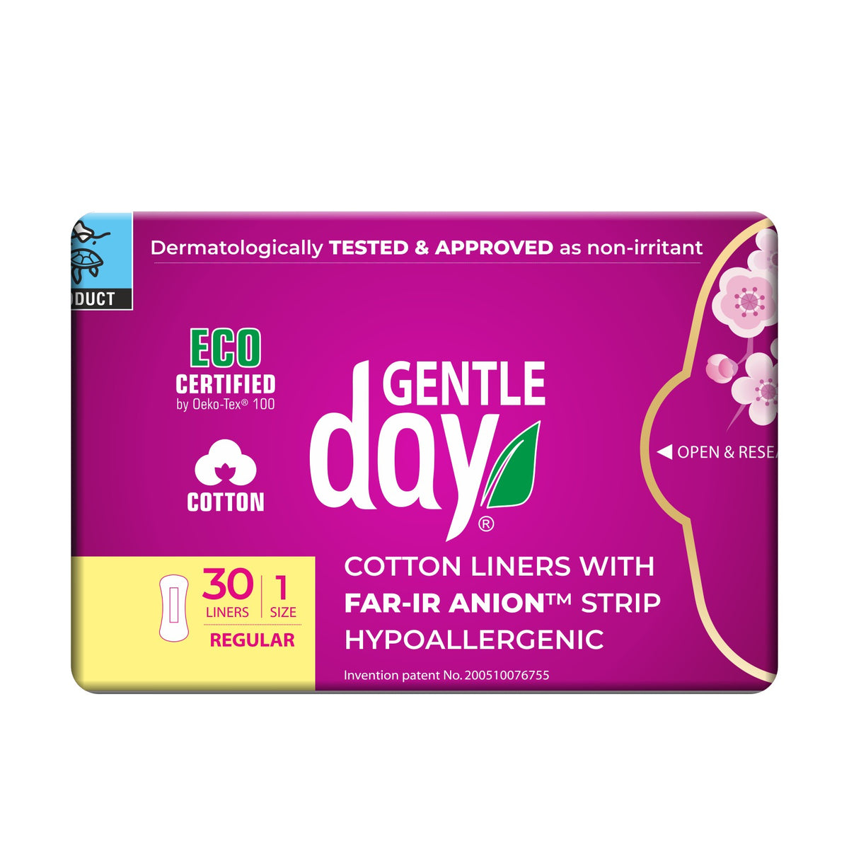 GENTLE DAY - Hypoallergenic Regular Pantyliners - 30 Liners | One Life Health