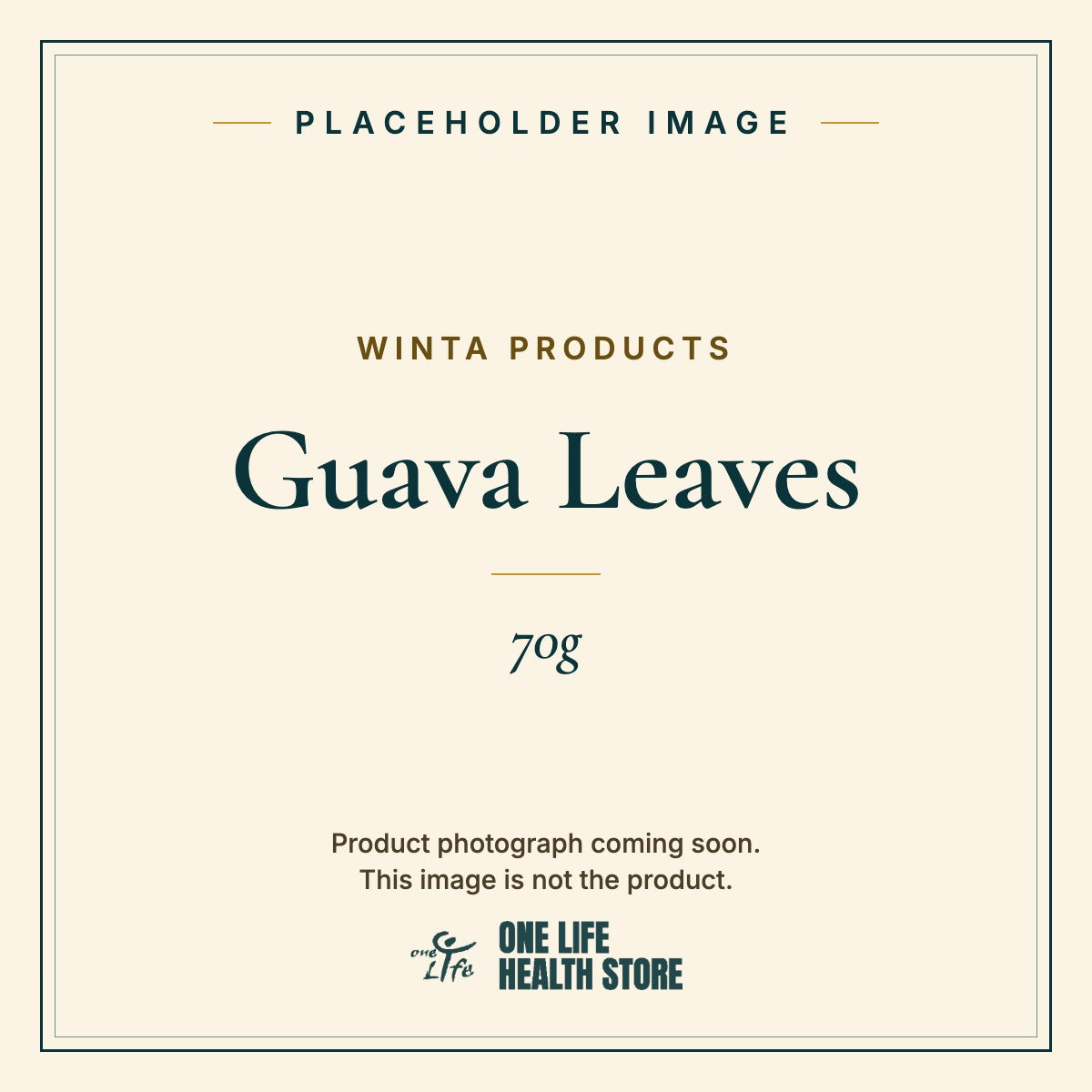 Placeholder image – WINTA PRODUCTS Guava Leaves 70g photograph coming soon