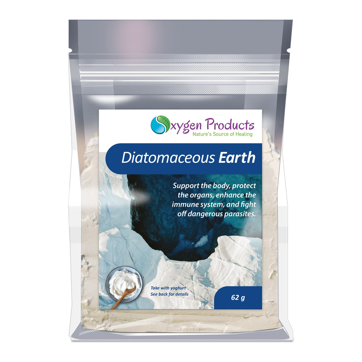 OXYGEN PRODUCTS - Diatomaceous Earth - 62g | One Life Health