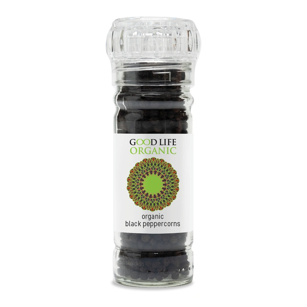 GOOD LIFE ORGANIC - Organic Black Peppercorns Grinder - 100ml | One Life Health