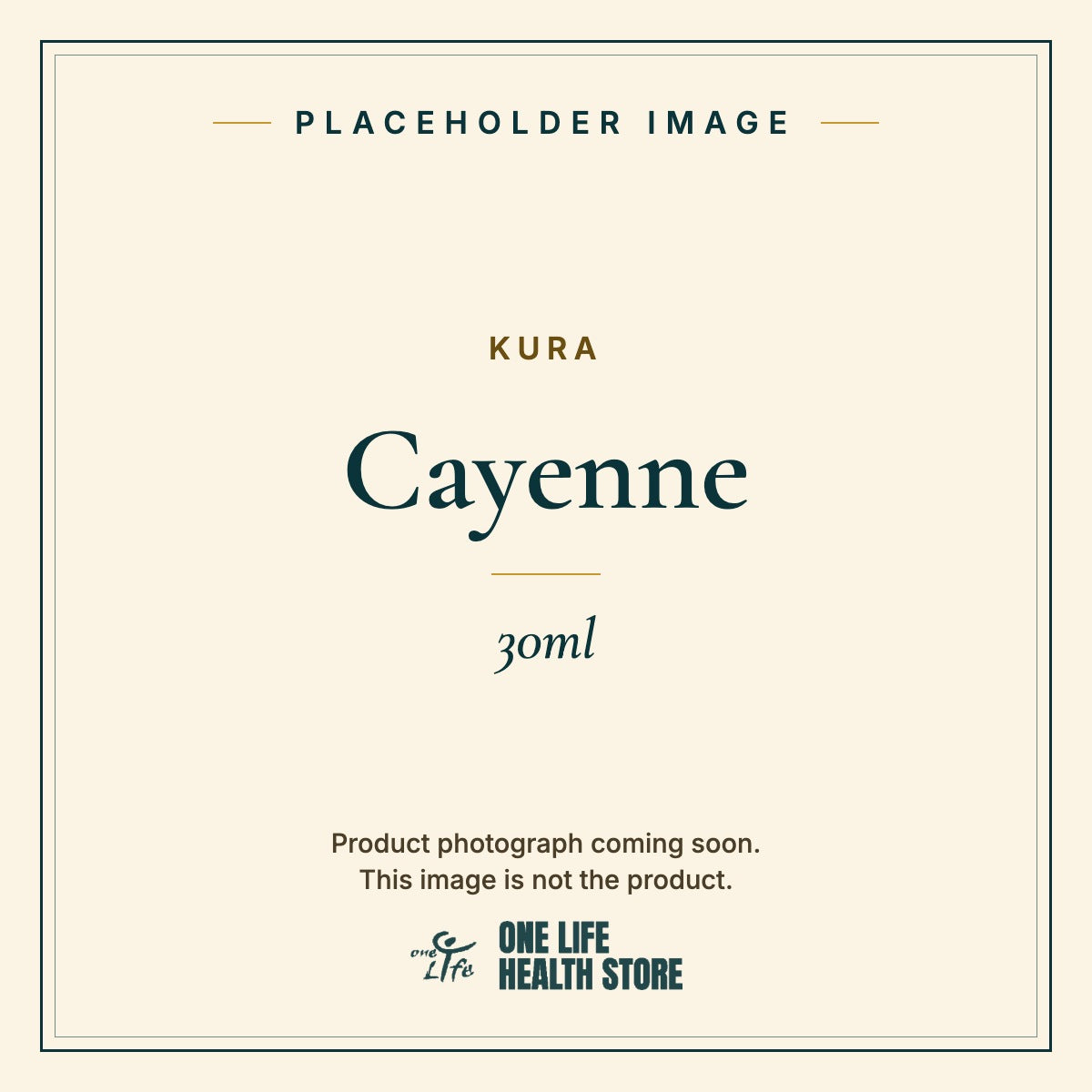 Placeholder image – KURA Cayenne 30ml photograph coming soon