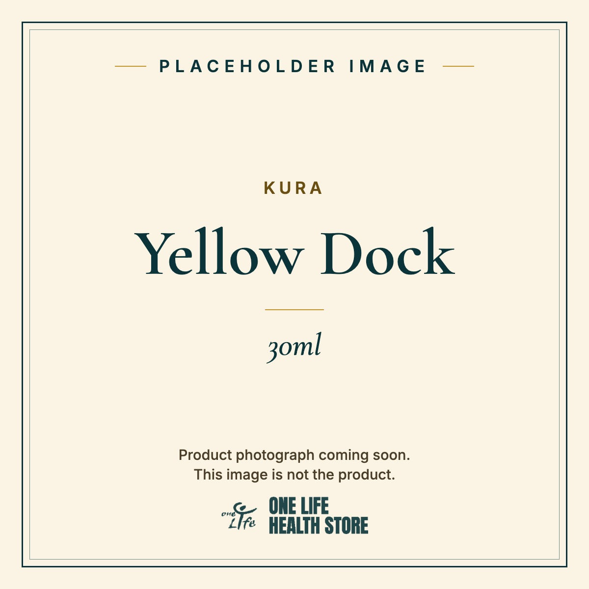 Placeholder image – KURA Yellow Dock 30ml photograph coming soon