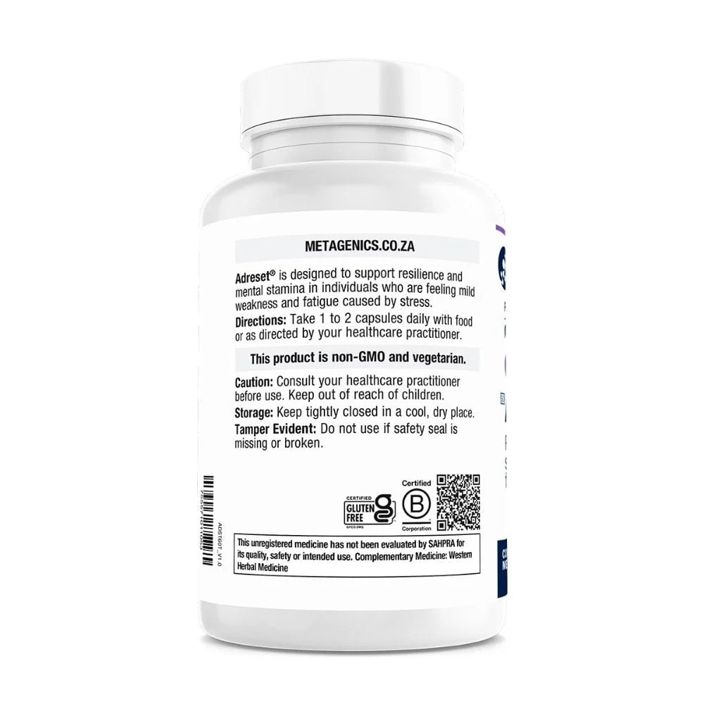 Metagenics Aderest 60 capsules bottle - adaptogenic herbal stress support supplement