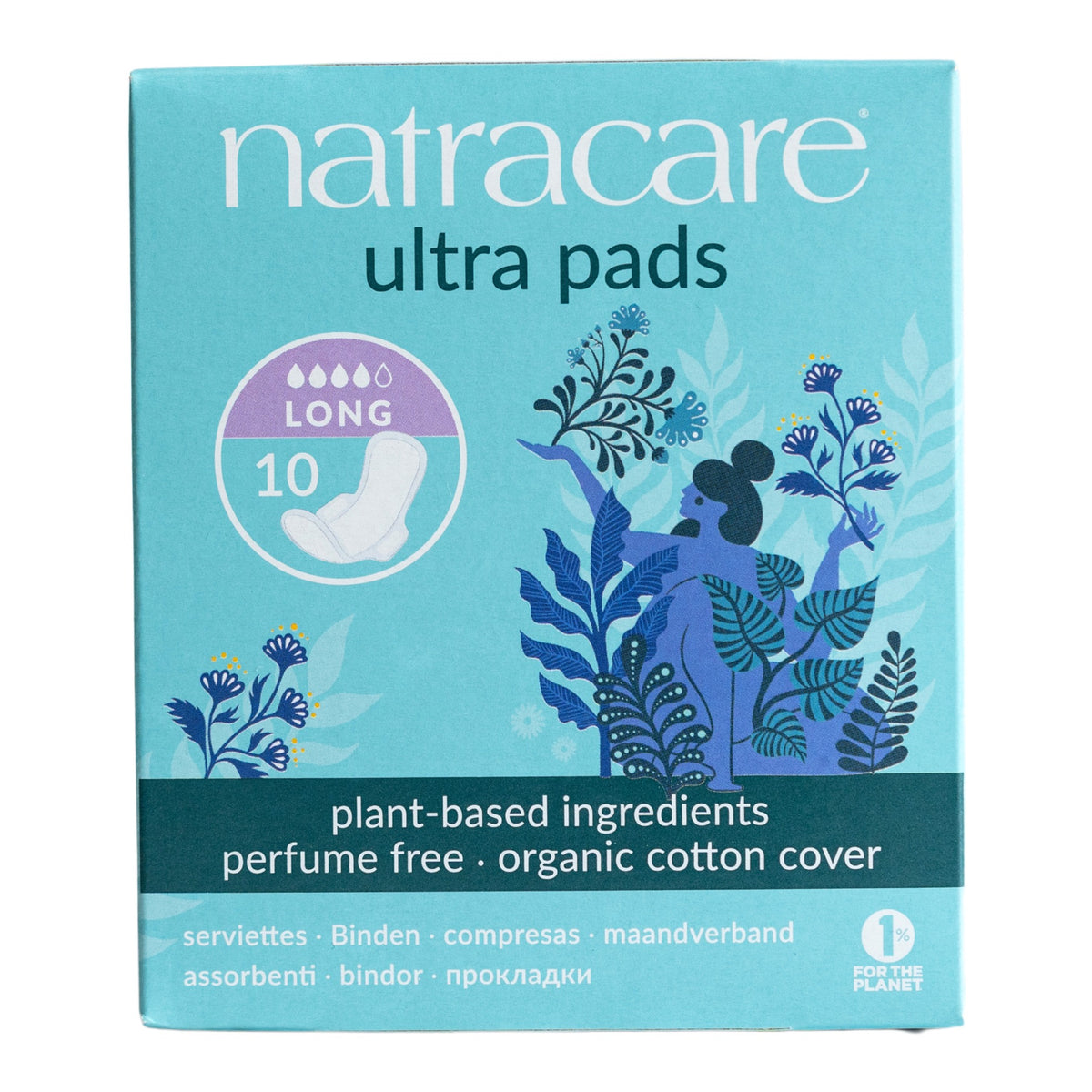 NATRACARE - Ultra Pads Long with Wings - 10 Pads | One Life Health