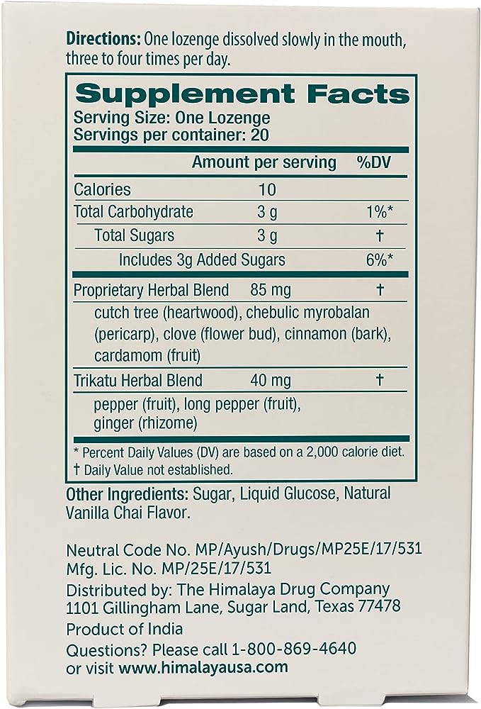HIMALAYA - Koflet Lozenges Vanilla Chai 20s | One Life Health