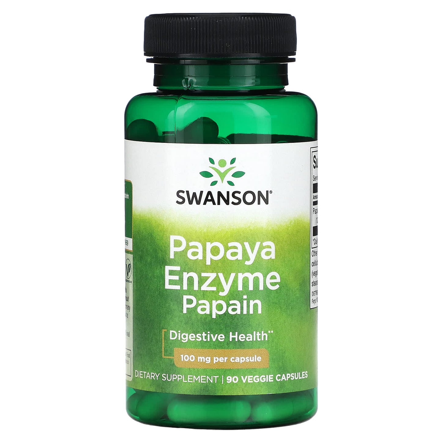 SWANSON - Papaya Enzyme Papain 100 mg - 90 Veg Capsules | One Life Health