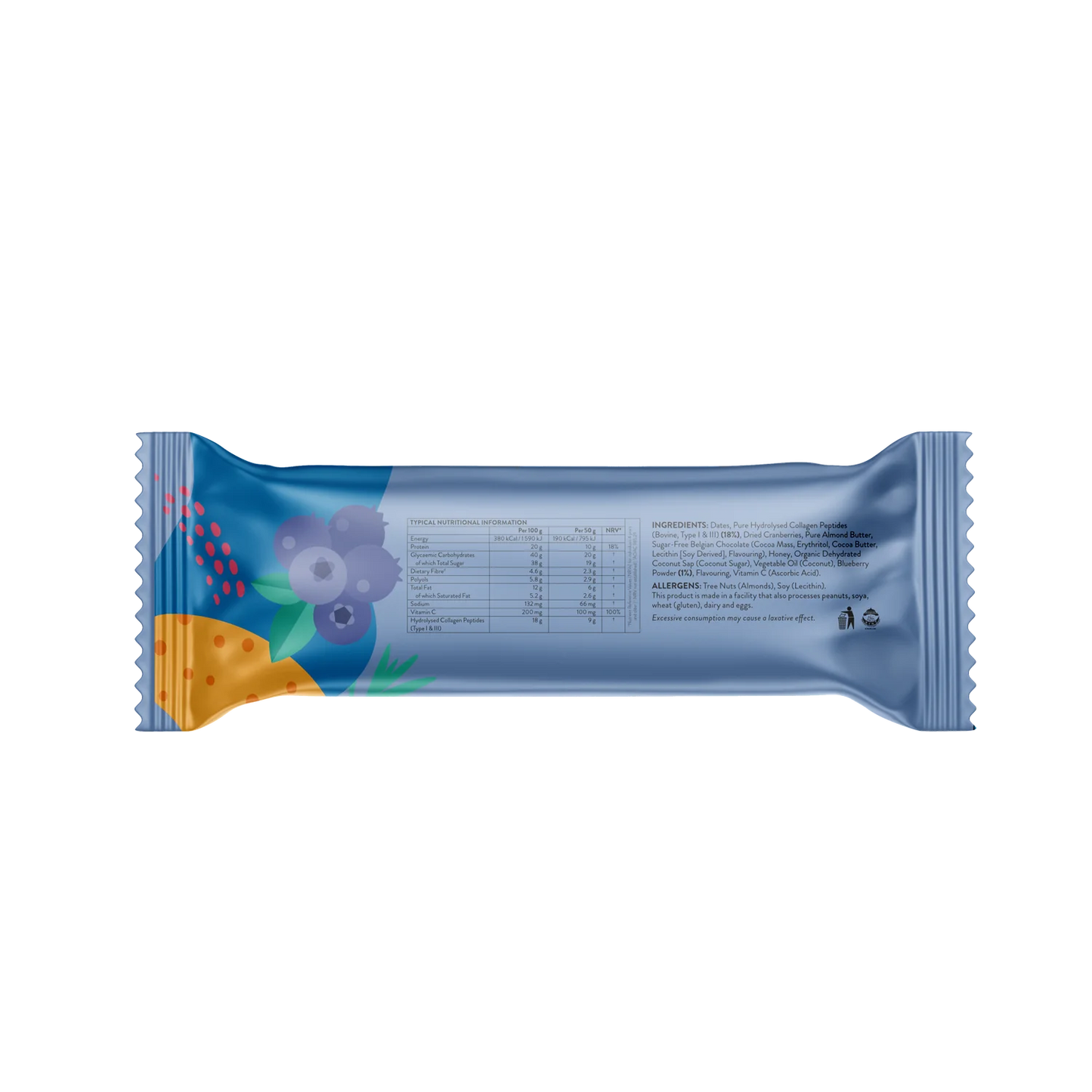 BEAUTY GEN - Collagen Bar Blueberry 50g | One Life Health