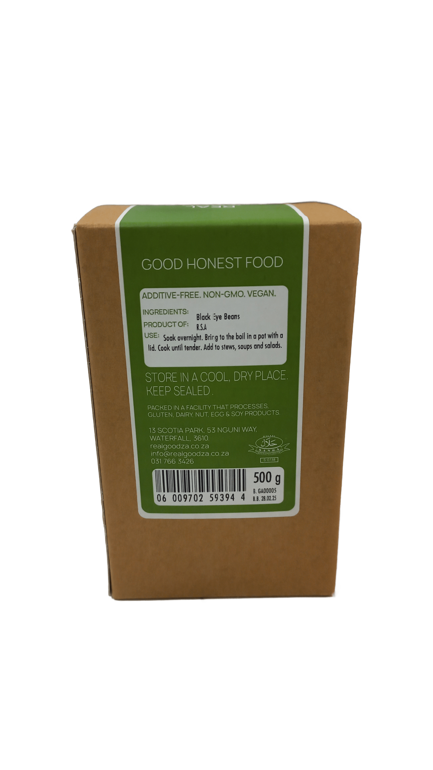 REAL GOOD - Black Eye Beans - 500g | One Life Health