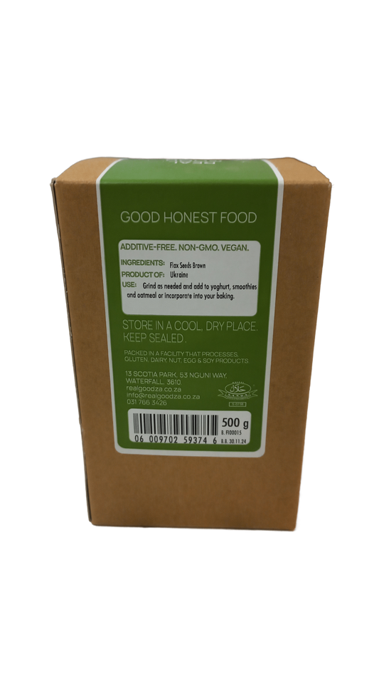 REAL GOOD - Brown Flax Seeds - 500g | One Life Health