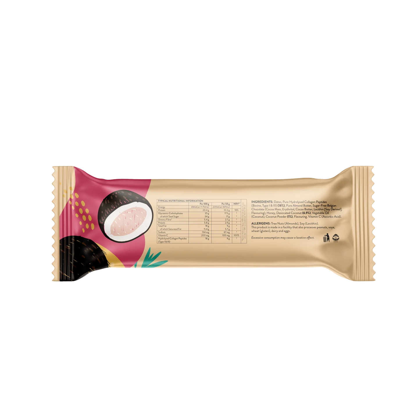 BEAUTY GEN - Collagen Bar Coconut 50g | One Life Health