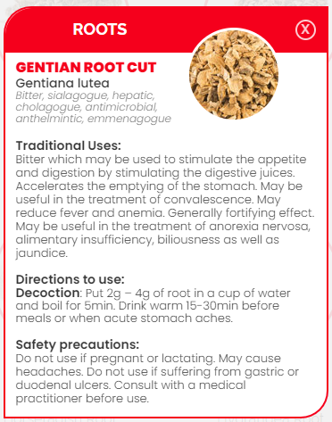 PHARMA GERMANIA - Gentain Root Cut - 100g | One Life Health