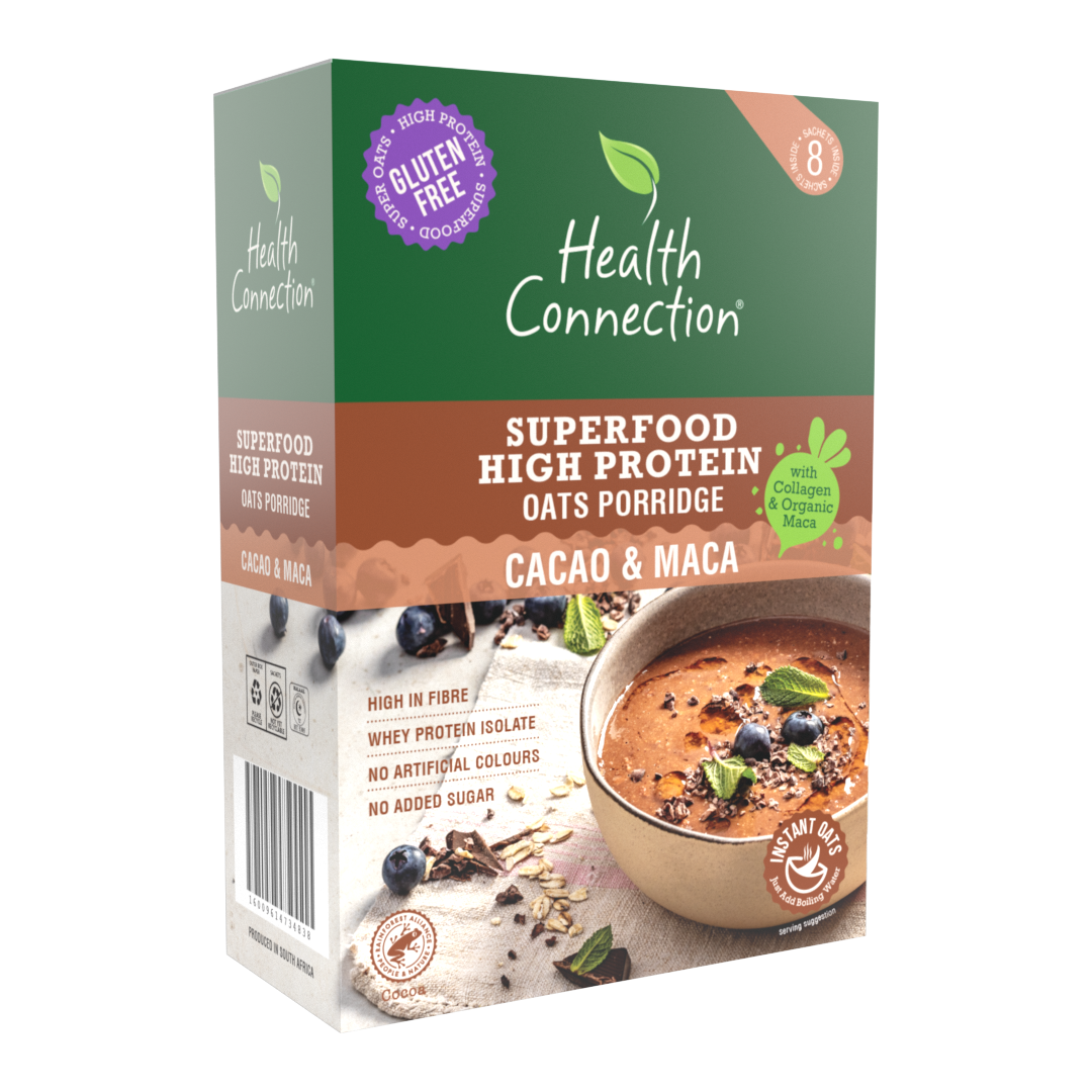 HEALTH CONNECTION WHOLEFOODS - High Protein Instant Oats Cacao & Maca - 8 x 50g | One Life Health