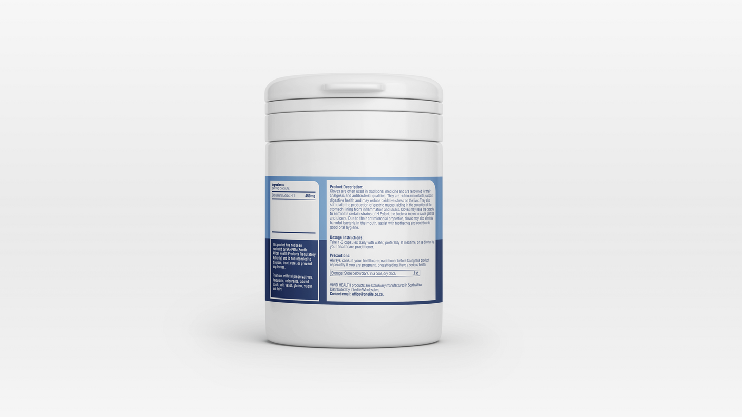 VIVID HEALTH - GUT HEALTH - Clove 60 Capsules | One Life Health