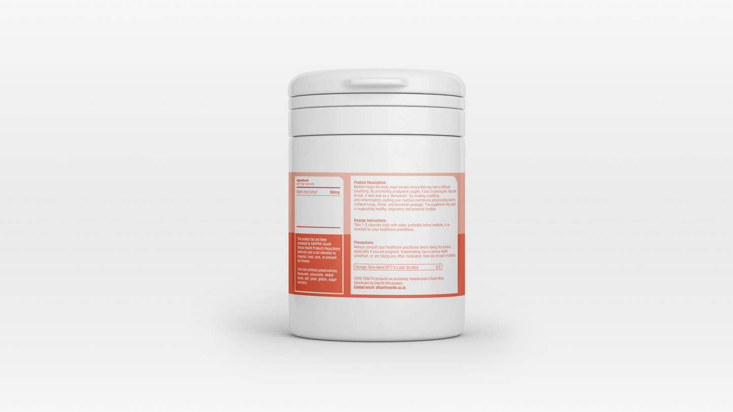 VIVID HEALTH - IMMUNE - Mullein 60 Capsules | One Life Health