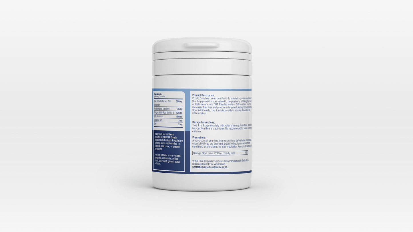 VIVID HEALTH - MEN - Prosta Care 60 Capsules | One Life Health