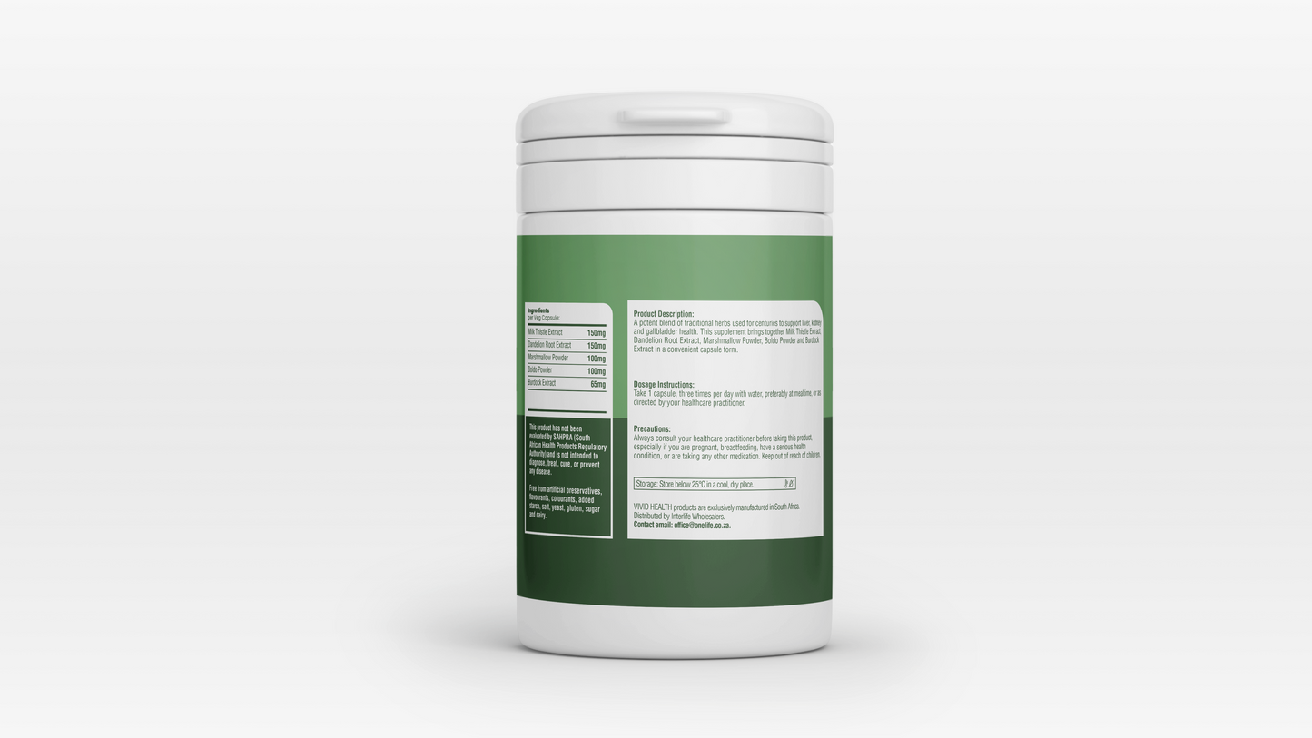 VIVID HEALTH - IMMUNE - Liver & Kidney Formula - 90 Capsules | One Life Health