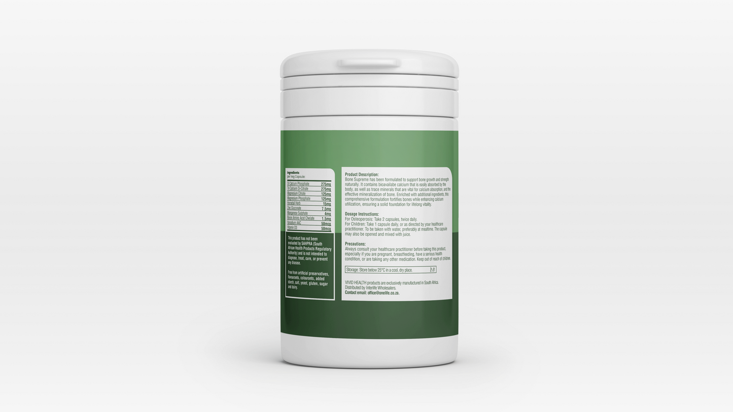 VIVID HEALTH - VIVID BODY - Bone Supreme 120 Capsules | One Life Health