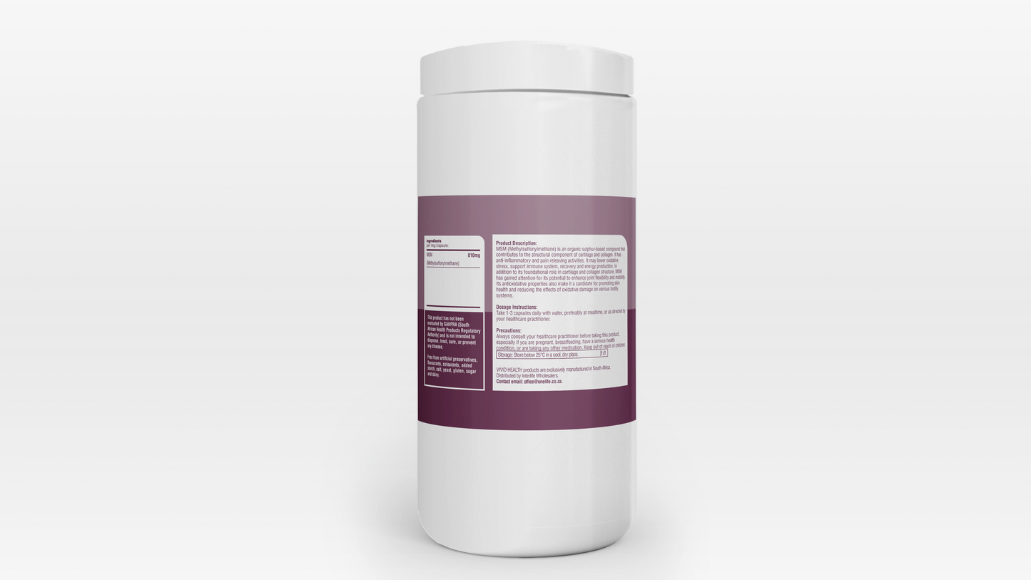 VIVID HEALTH - VIVID BODY - MSM 300 Capsules | One Life Health