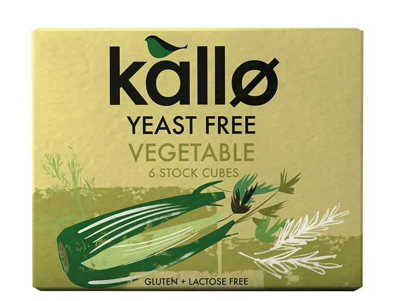 KALLO Yeast Free Vegetable 6 Cubes 66g onelifehealth