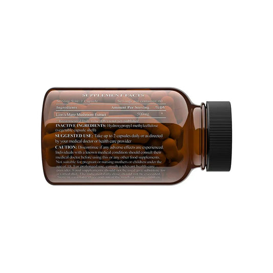 CHARAVA - Lions Mane Mushroom 500 mg - 60 Veg Capsules | One Life Health