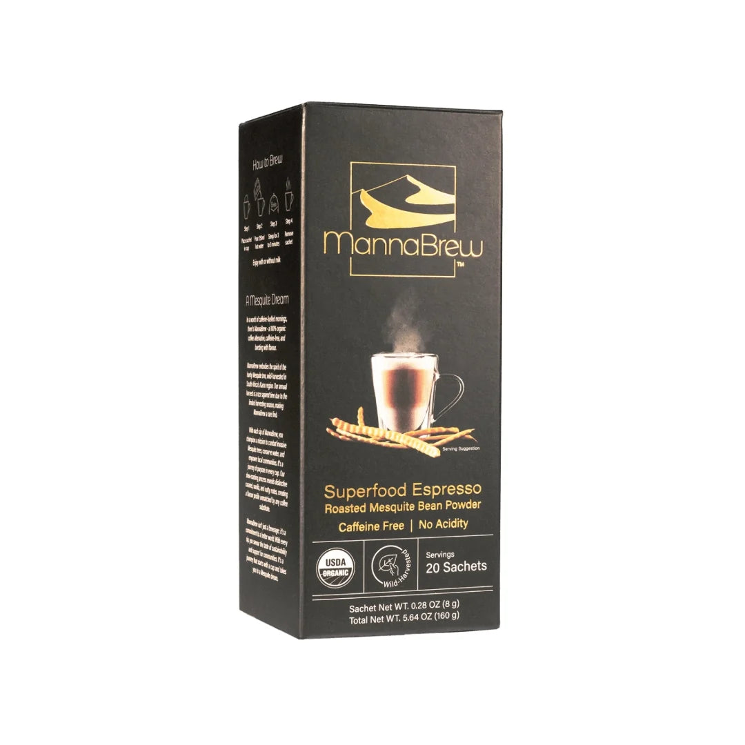 MannaBrew - Superfood Espresso - 20 Sachets | One Life Health