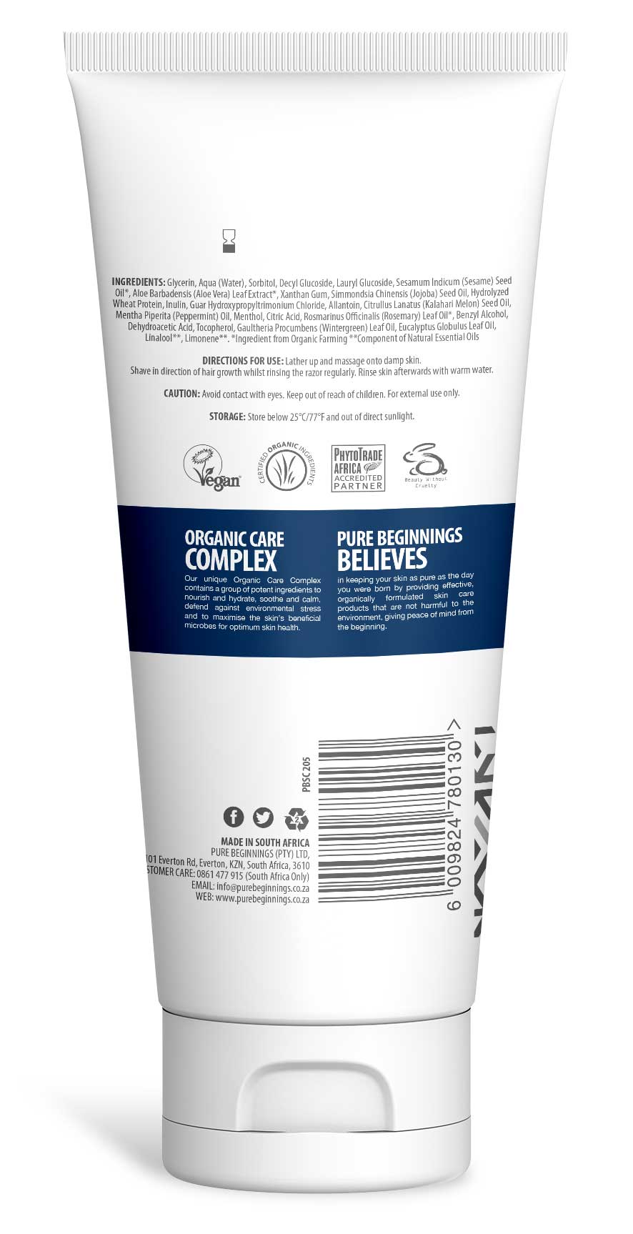 PURE BEGINNINGS - Shave Crème - 150ml | One Life Health