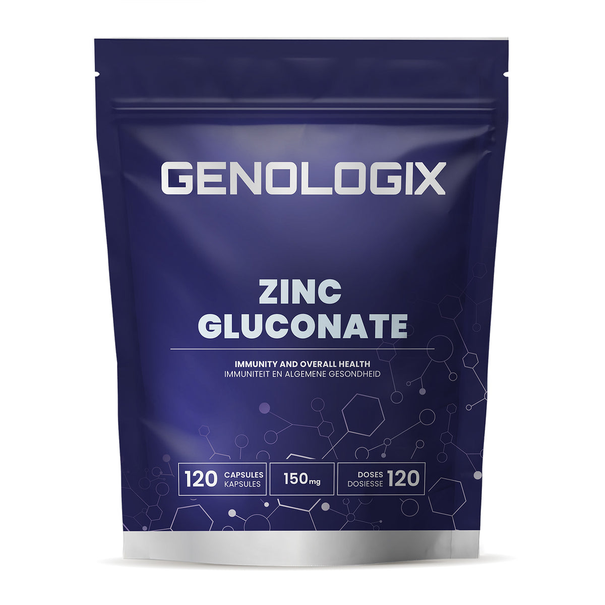 GENOLOGIX - Zinc Gluconate 150mg - 120 Capsules | One Life Health