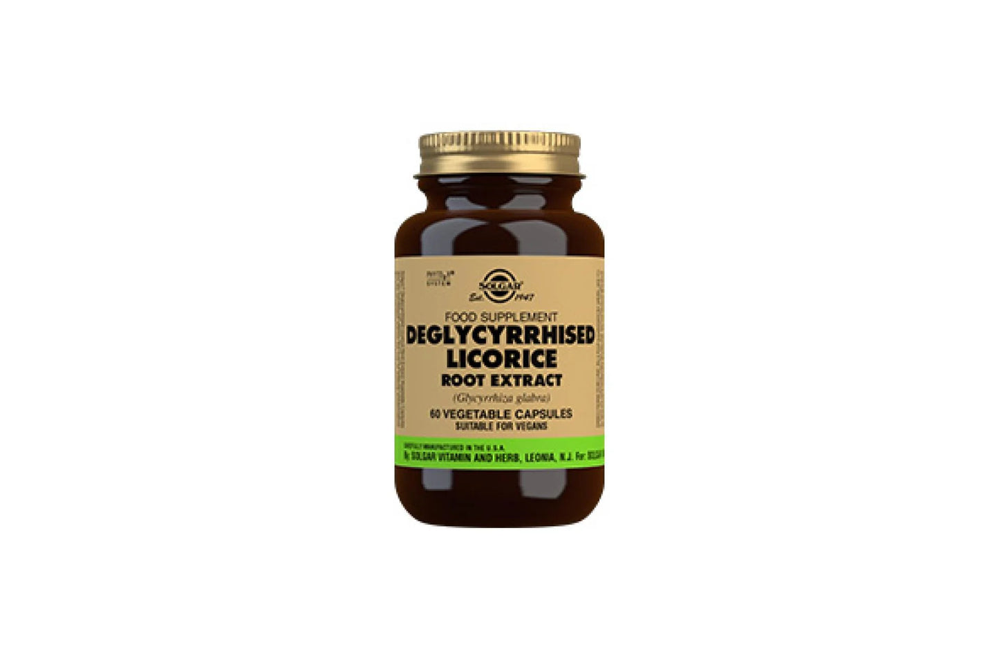 SOLGAR - Deglycyrrhised Licorice Root Extract - 60 Vegetable Capsules | One Life Health