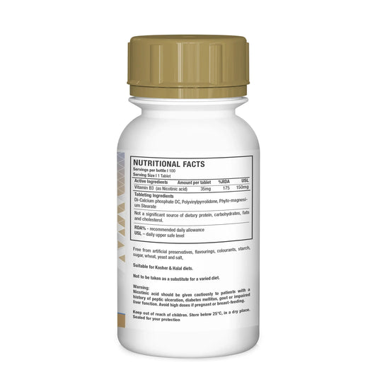 NUTRILIFE - Vitamin B3 Niacin- Nicotinic Acid - 100 Tablet | One Life Health