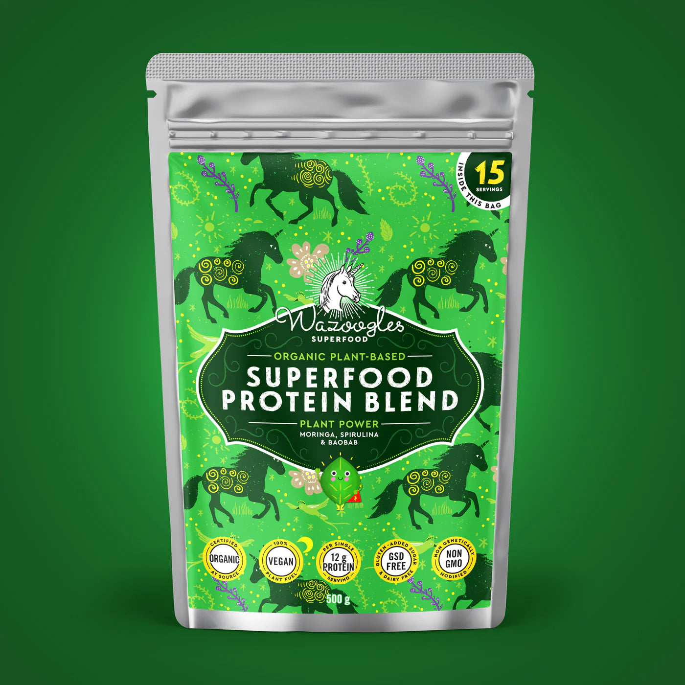 WAZOOGLES SUPERFOODS - Protein Blend - Plant Power - 500g | One Life Health