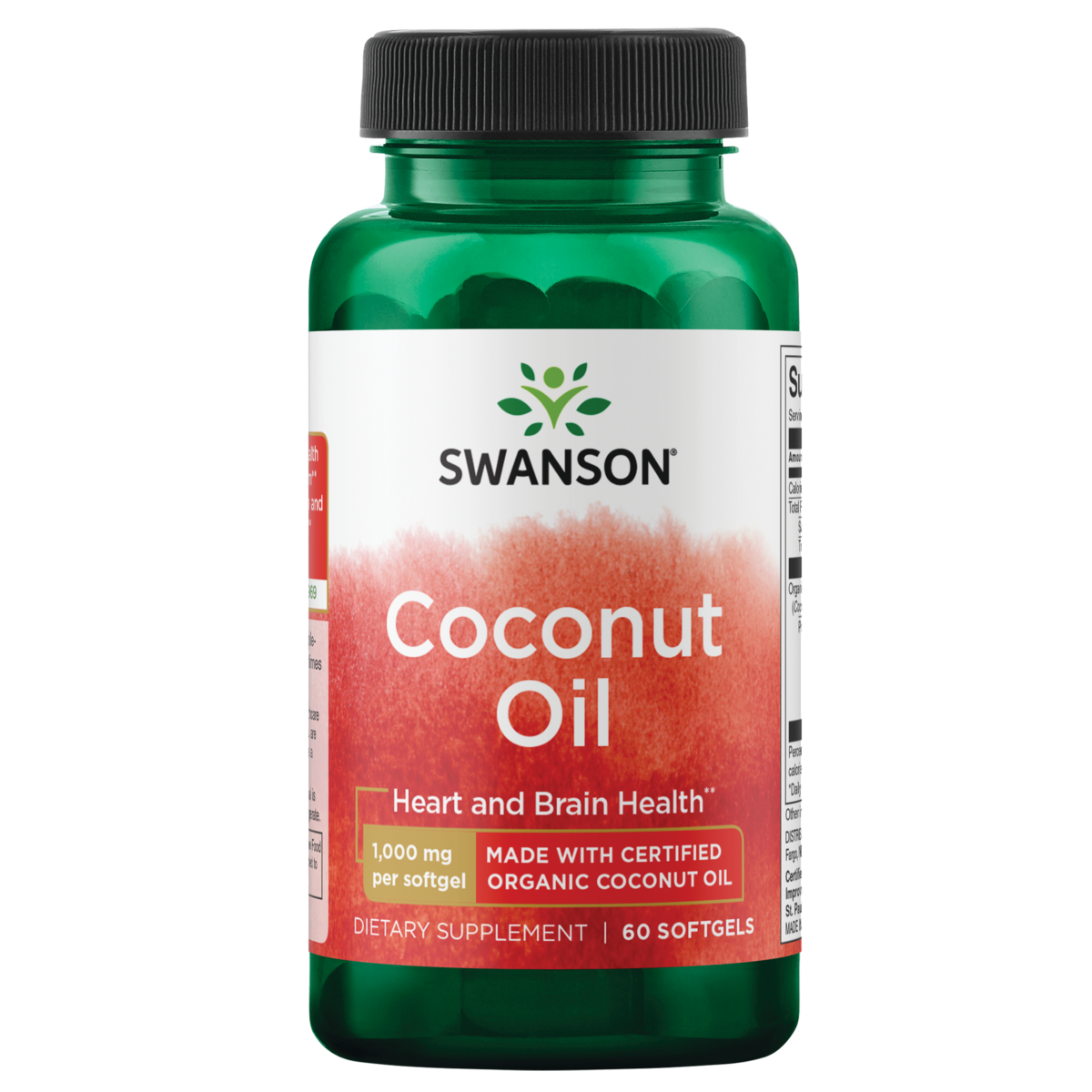 SWANSON - Coconut Oil 1000 mg - 60 Softgels | One Life Health