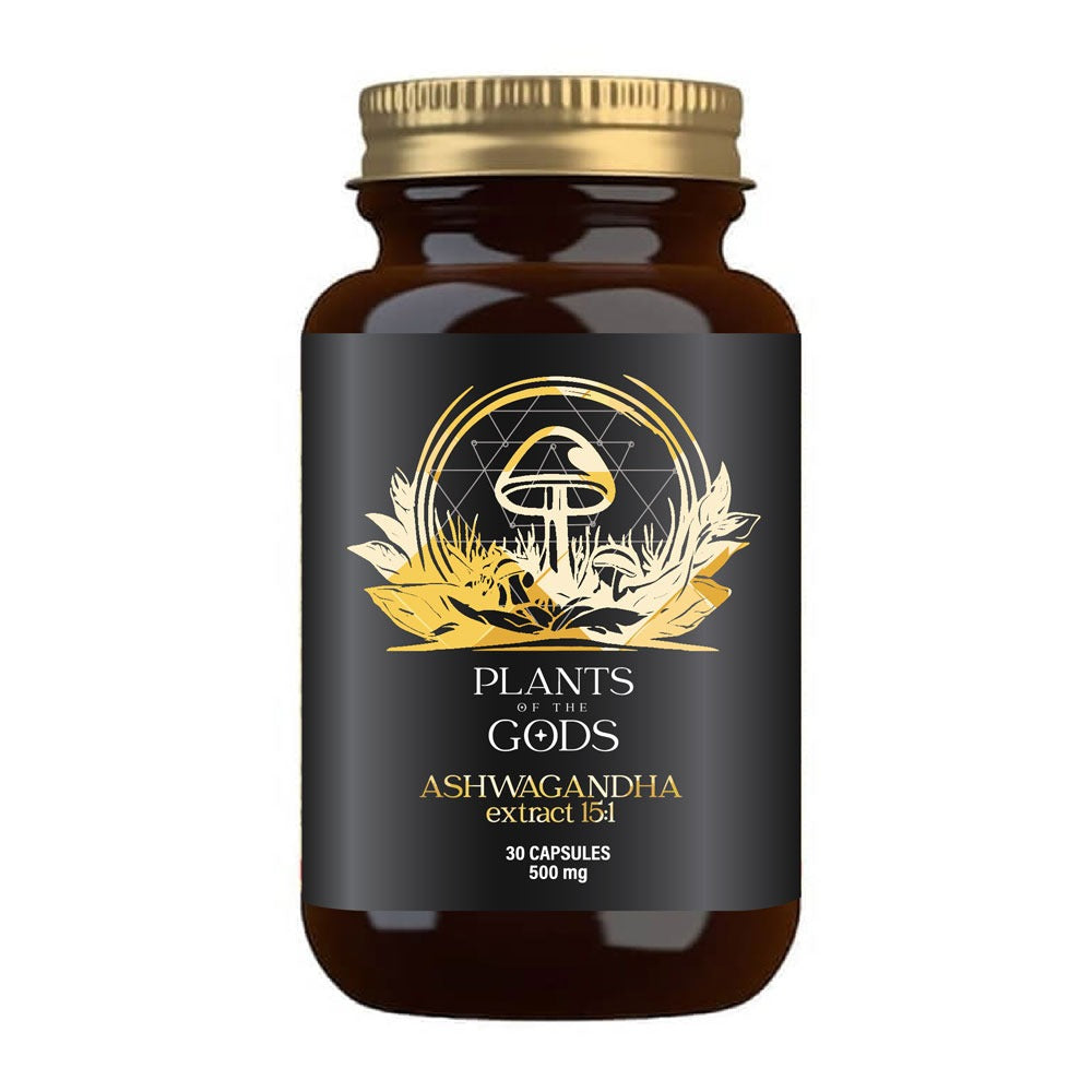 PLANTS OF THE GODS - Ashwagandha Extract 15:1 500mg - 30 Capsules | One Life Health