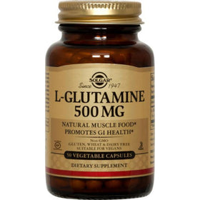 SOLGAR - L-Glutamine 500 mg - 50 Vegetable Capsules