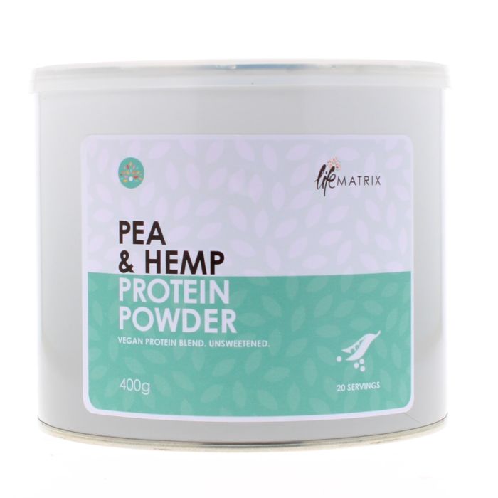 LIFEMATRIX - Pea & Hemp Protein Powder - 400g | One Life Health