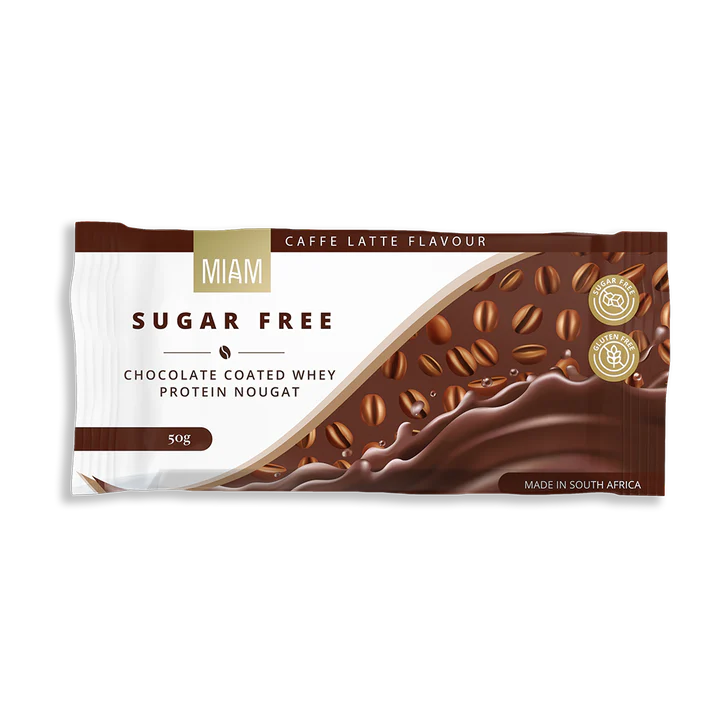 MIAM - Coated Protein Nougat Caffe Latte - 50g | One Life Health