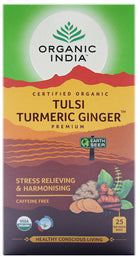 ORGANIC INDIA - Tulsi Turmeric Ginger Tea - 25 Tea Bags