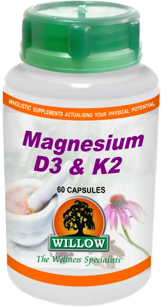 WILLOW - Magnesium D3 & K2 - 60 Capsules | One Life Health