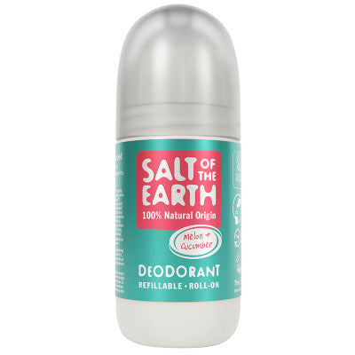 SALT OF THE EARTH - Natural Deodorant Roll-on Melon & Cucumber - 75ml Refillable | One Life Health