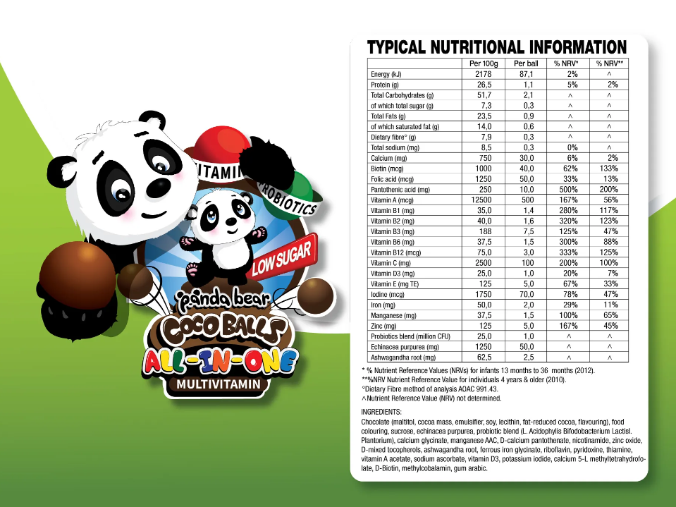 PANDA BEAR FOR KIDS - All-In-One Cocoballs 60 Servings | One Life Health