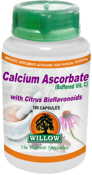 WILLOW - Calcium Ascorbate - 100 Capsules | One Life Health