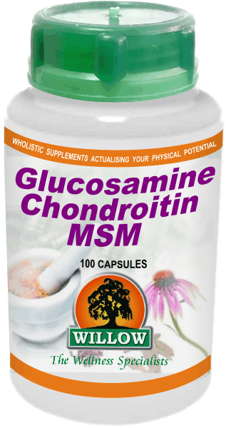 WILLOW - Gluc-Chon-MSM - 100 Capsules | One Life Health