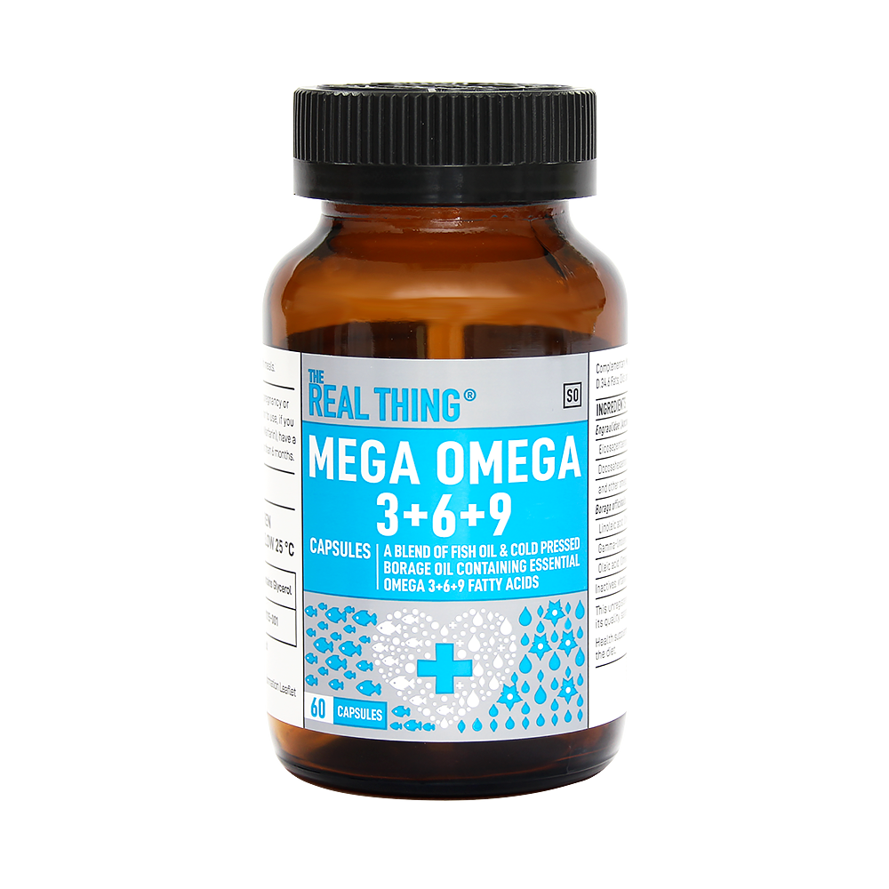 THE REAL THING FOOD SUPPLEMENTS - Mega Omega 3+6+9 - 60 Capsules | One Life Health