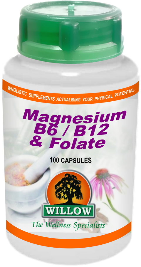 WILLOW - Mag B6 B12 Folate - 100 Capsules