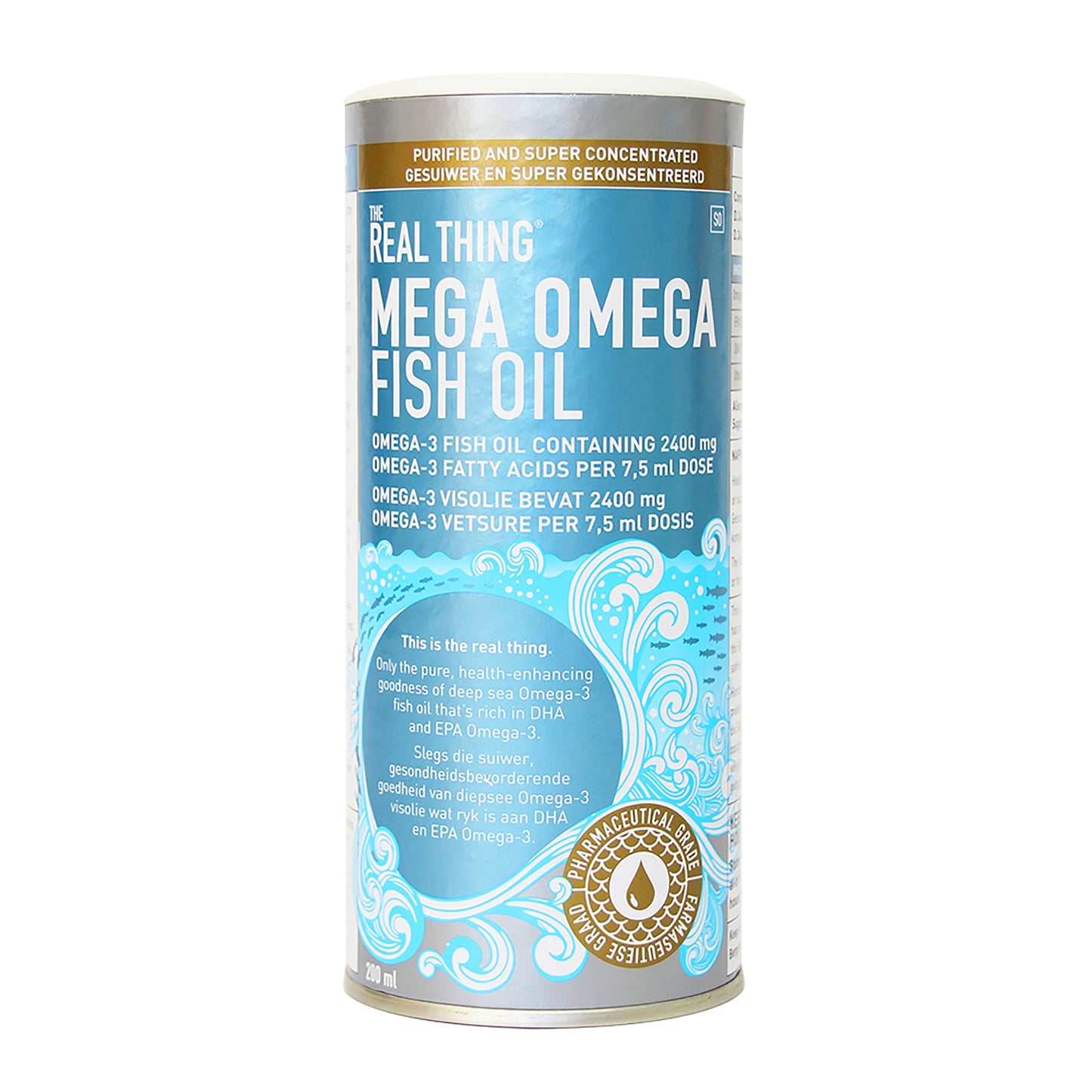 THE REAL THING FOOD SUPPLEMENTS - Mega Omega Fish Oil - Plain 200ml | One Life Health