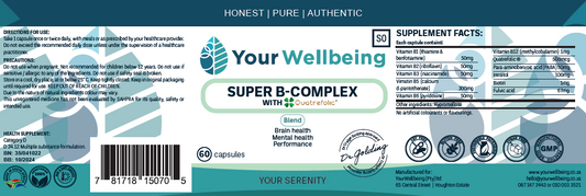 YOUR WELLBEING - Super B Complex 60 Capsules | One Life Health